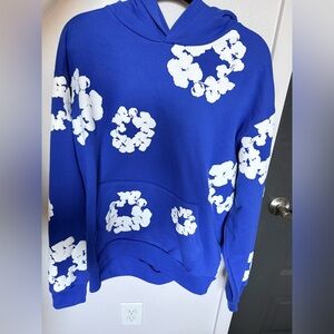 Denim Tears - Blue and White Floral Men's Hoodie